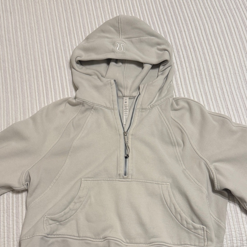 lululemon athletica Light Gray Half-Zip Hoodie